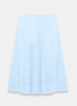 Best Pale Ramie Drop Waist Midi Skirt Midi Skirts|Skirts