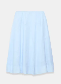 Best Pale Ramie Drop Waist Midi Skirt Midi Skirts|Skirts