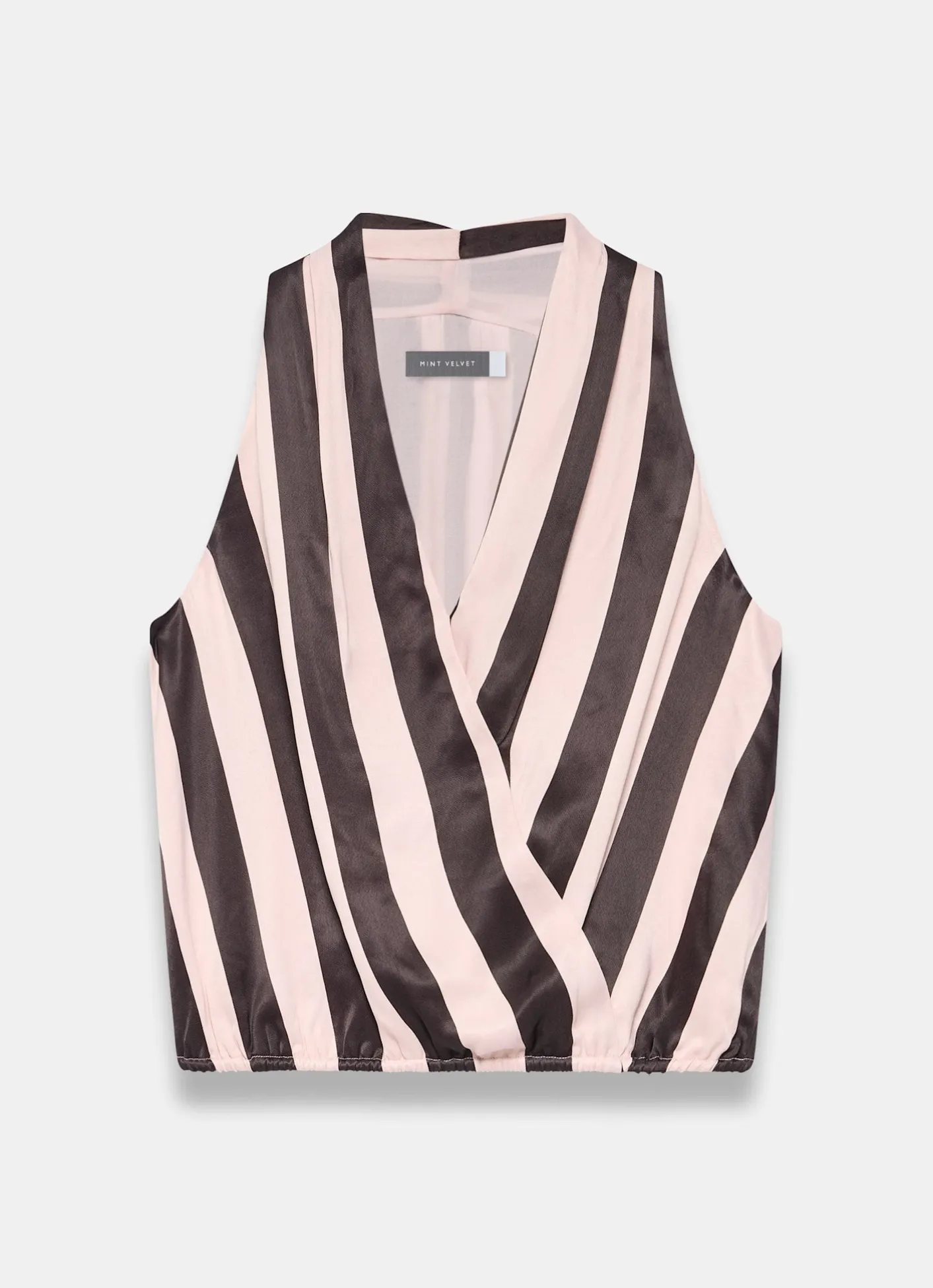 Sale Pink & Striped Wrap Top All Tops|Tops