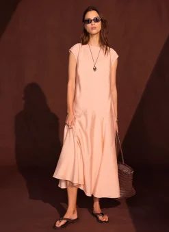 Outlet Pink Full Hem Midi Dress Midi Dresses