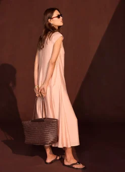 Outlet Pink Full Hem Midi Dress Midi Dresses