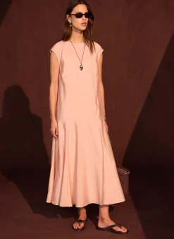 Outlet Pink Full Hem Midi Dress Midi Dresses