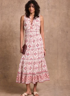 Online Pink Geo Print Maxi Dress Summer Dresses|Maxi Dresses