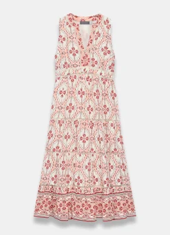 Online Pink Geo Print Maxi Dress Summer Dresses|Maxi Dresses