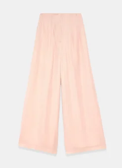 Sale Pink Pleat Detail Wide Leg Trousers Mv Limited|Wide Leg Trousers