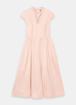 Pink Ruched Detail Midi Dress Occasion Dresses|Occasion Dresses