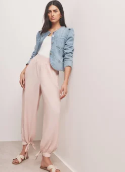 Discount Pink Soft Balloon Trousers Wide Leg Trousers|Trousers