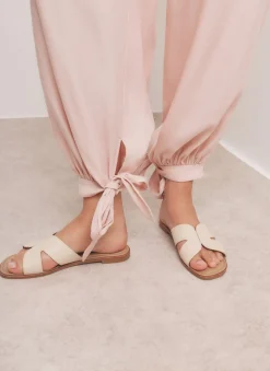 Discount Pink Soft Balloon Trousers Wide Leg Trousers|Trousers