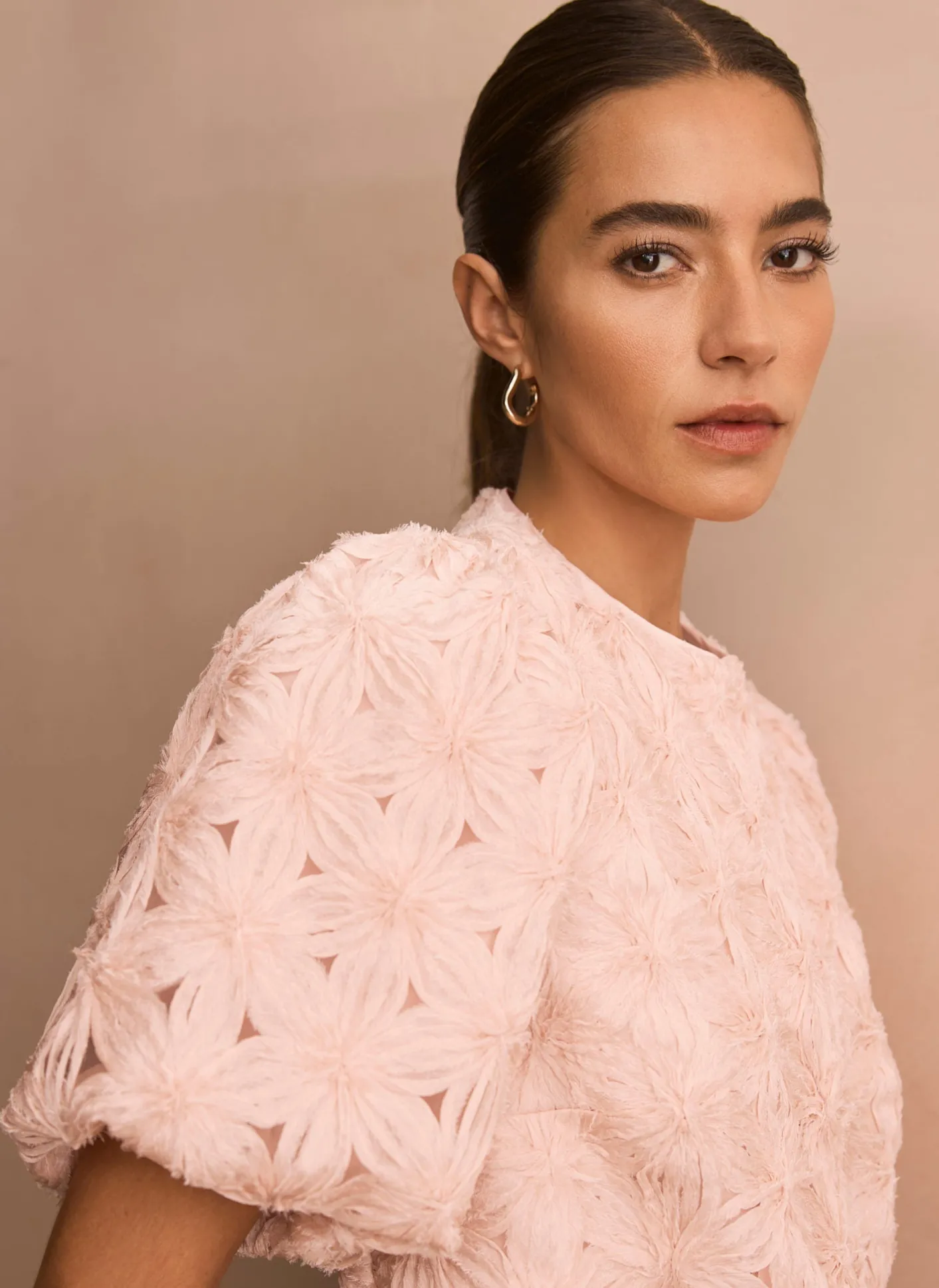 New Pink Textured Puff Sleeve Blouse Mv Limited|Shirts & Blouses