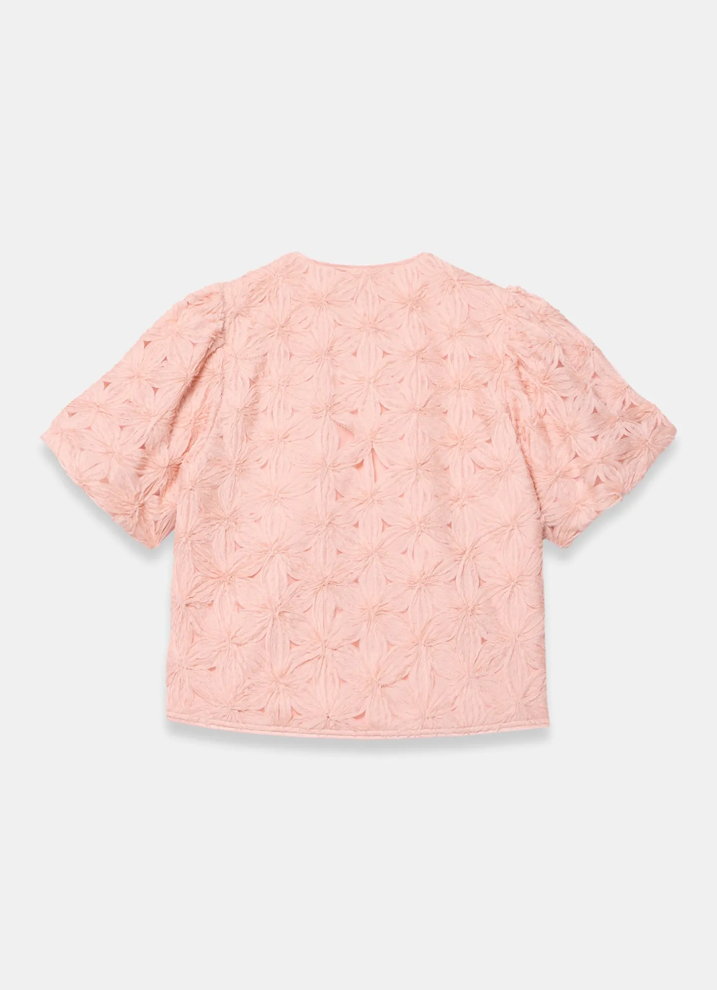 New Pink Textured Puff Sleeve Blouse Mv Limited|Shirts & Blouses