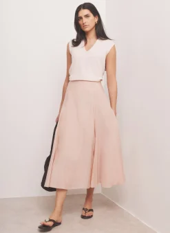 Best Pink Wool Blend Sleeveless Knit Top Knitted Tops|Knitted Tops