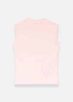 Best Pink Wool Blend Sleeveless Knit Top Knitted Tops|Knitted Tops
