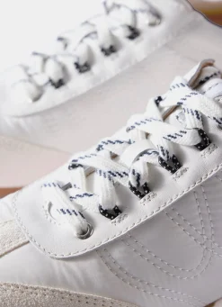 Clearance Rach White Suede Detail Trainers Sneakers