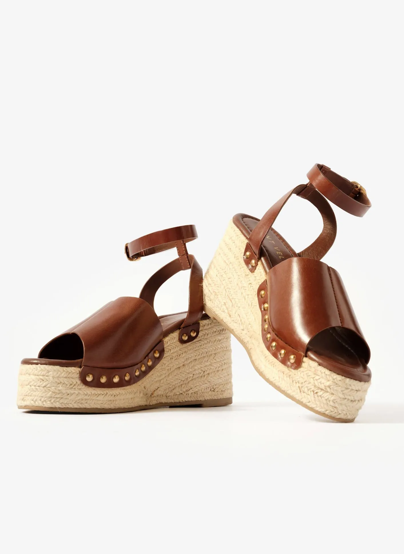 Clearance Raya Leather Espadrille Wedges Heels|Heels