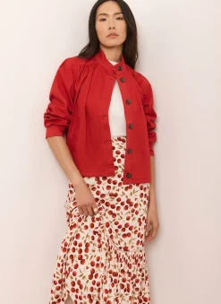 Hot Cherry Print Skirt Midi Skirts|Skirts