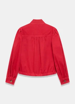 Discount Cotton Blend Puff Sleeve Jacket Jackets