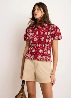 New Cotton Broderie Shirt Shirts & Blouses