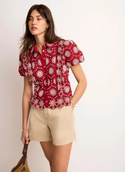New Cotton Broderie Shirt Shirts & Blouses