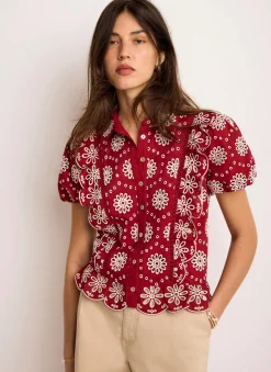 New Cotton Broderie Shirt Shirts & Blouses