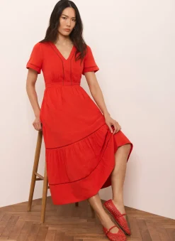 Best Cotton Cheesecloth Midi Dress Summer Dresses|Midi Dresses