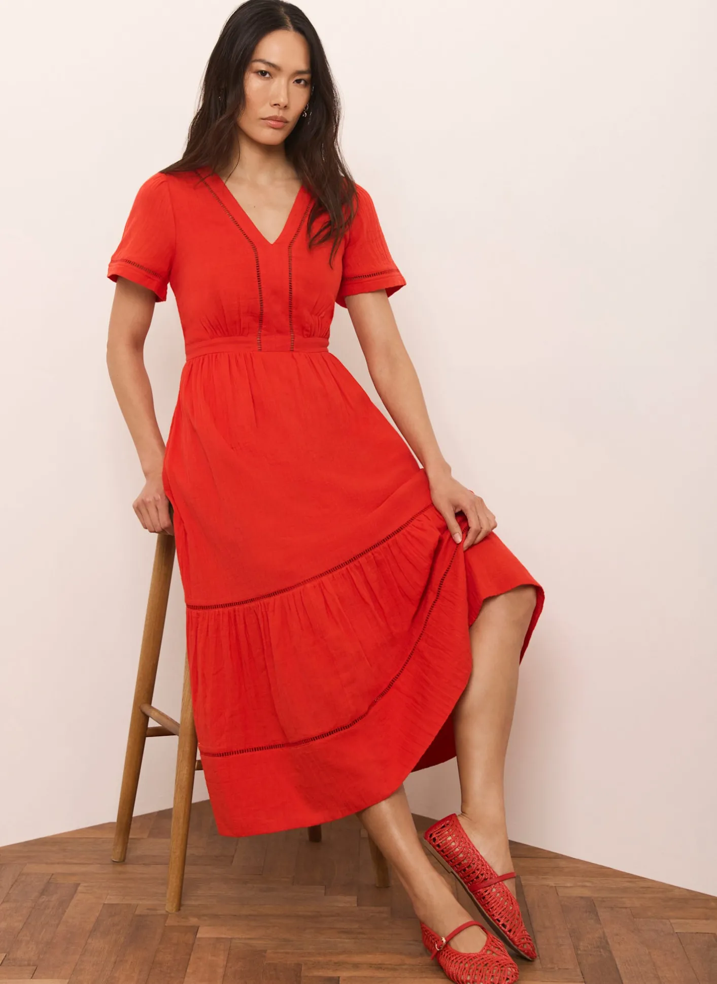 Best Cotton Cheesecloth Midi Dress Summer Dresses|Midi Dresses