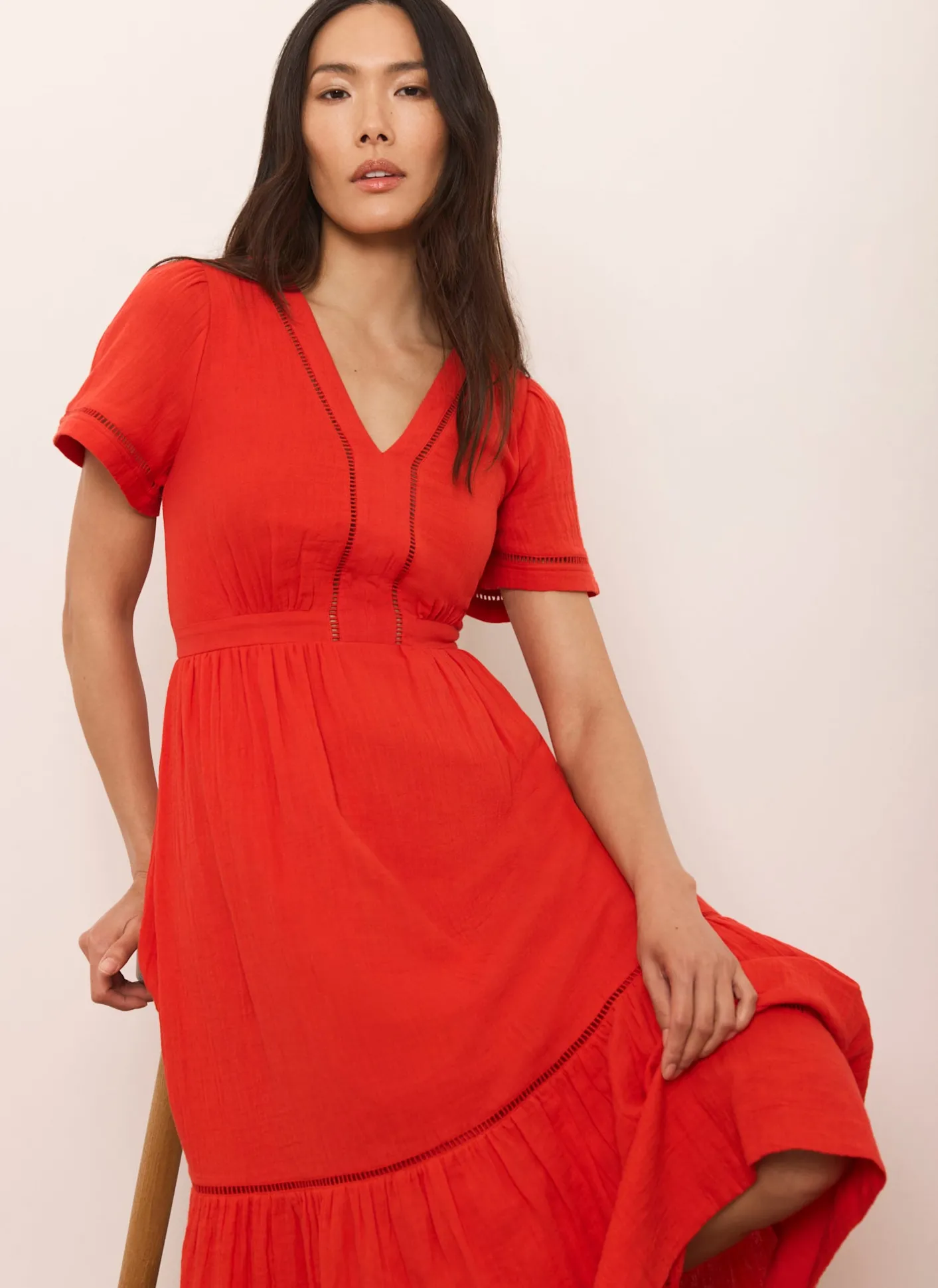 Best Cotton Cheesecloth Midi Dress Summer Dresses|Midi Dresses