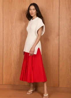 Hot Cotton Full Midi Skirt Midi Skirts|Skirts