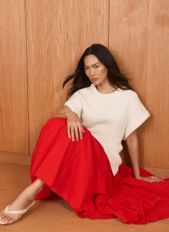 Hot Cotton Full Midi Skirt Midi Skirts|Skirts