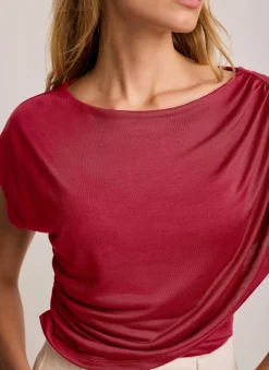 Online Drape Detail Top All Tops|Tops