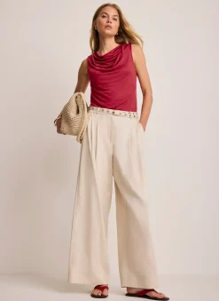 Drape Detail Top T-Shirts|T-Shirts
