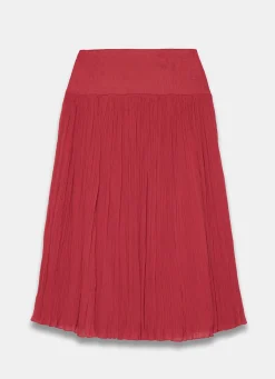 Drop Waist Crinkle Midi Skirt Midi Skirts|Skirts