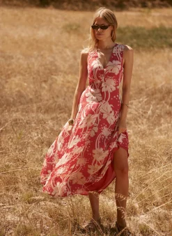 Hot Floral Print Maxi Dress Summer Dresses|Maxi Dresses