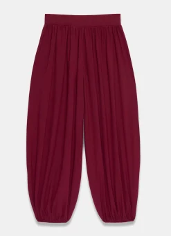 Outlet Red Jersey Balloon Trousers Trousers