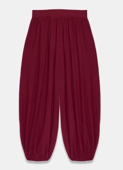 Outlet Red Jersey Balloon Trousers Trousers