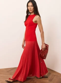 Hot Knit Pleated Maxi Dress Occasion Dresses|Occasion Dresses