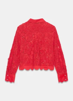 Online Lace Cropped Shirt Shirts & Blouses