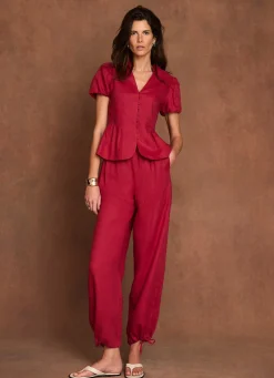 Clearance Linen Balloon Trousers Trousers
