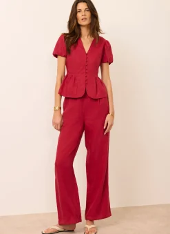 Clearance Linen Balloon Trousers Trousers