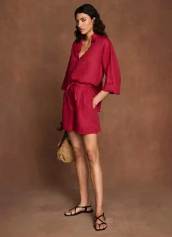 Discount Linen Drawstring Shorts Shorts|Trousers