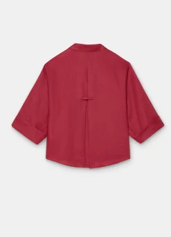 Outlet Linen Short Sleeve Resort Shirt Shirts & Blouses