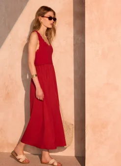 Outlet Scallop Trim Midi Dress Summer Dresses|Midi Dresses