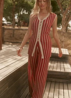 New Striped Knit Top All Tops|Tops