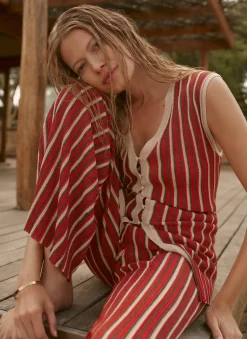 Discount Striped Knit Trousers Trousers