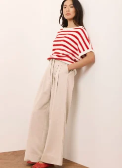Clearance Striped Textu Knit Top Jumpers|Jumpers & Cardigans