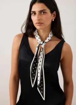 Outlet Sia Polka Dot Print Skinny Scarf Scarves
