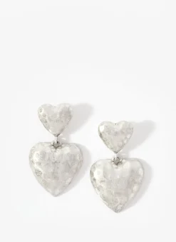Best Tone Heart Drop Earrings Jewellery|Jewelry