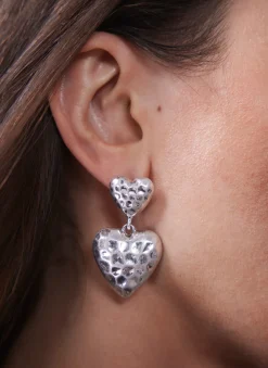 Best Tone Heart Drop Earrings Jewellery|Jewelry