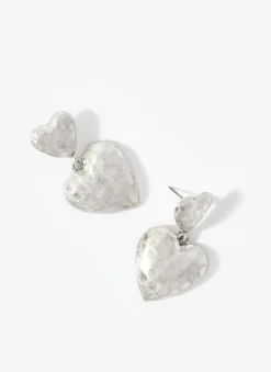 Best Tone Heart Drop Earrings Jewellery|Jewelry