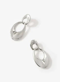 Tone Hoop Link Earrings Jewellery|Jewelry