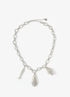 Tone Shell Statement Charm Necklace Jewellery|Jewelry